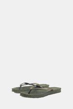 Load image into Gallery viewer, Ilse Jacobsen Cheerful air rubber thongs flip flops in Army khaki green.