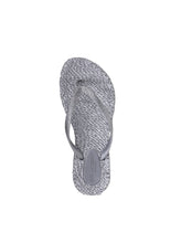 Load image into Gallery viewer, Ilse Jacobsen Cheerfuls flip flops rubber thongs with glitter straps in silver.