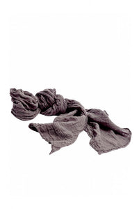 Couleur Chanvre pure hemp made in France carre long scarf in poivre gris, grey.