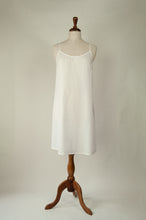 Load image into Gallery viewer, Ladies pure cotton voile full slip or petticoat with adjustable straps in white.