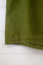 Load image into Gallery viewer, Mason and Mill Thelma pant in mulberry silk, elastic waist with drawstring in moss green.