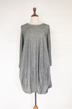Load image into Gallery viewer, Valia made in Australia Georgie dress, wool jersey knit in caviar charcoal grey.