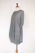 Load image into Gallery viewer, Valia made in Australia Georgie dress, wool jersey knit in caviar charcoal grey.