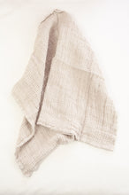 Load image into Gallery viewer, Waffle weave linen hand towel - silver