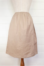 Load image into Gallery viewer, Knee length cotton voile half slip, elastic waist. In natural.