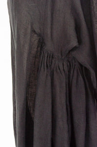 Banana Blue made in Melbourne black linen gauze loose fitting tunic.