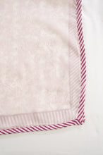 Load image into Gallery viewer, Rose pink and white floral  block print blockprint dohar lightweight muslin bedcover.