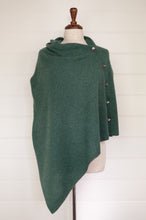 Load image into Gallery viewer, Juniper Hearth baby yak poncho in Opal, a shade of blue green.