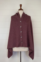 Load image into Gallery viewer, Juniper Hearth baby yak wool poncho in light plum.