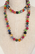 Load image into Gallery viewer, Raga necklace - bright multi kantha stitched