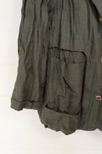 Load image into Gallery viewer, Kimberley Tonkin Jenna lined linen jacket in moss green.