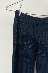 Valia made in Australia merino wool knit Balsam legging style tights in jacquard patterned knit in wedgewood blue.