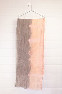 Kimberley Tonkin the Label made in Sydney Venetian dip dyed crinkle linen in silver and rose.