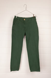 Nice Things khaki green cotton stretch chino pants jeans.