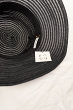 Load image into Gallery viewer, PCNQ made in Japan abaca and cotton sun hat, Pop in black.