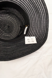 PCNQ made in Japan abaca and cotton sun hat, Pop in black.