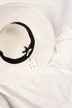 Load image into Gallery viewer, PCNQ made in Japan abaca and cotton sun hat, Pop in white.