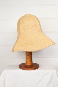 PCNQ Alma paper hat moldable adjustable made in Japan, in natural.