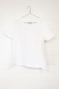 Haris Cotton made in Greece pure linen white tshirt, short sleeved shirt.