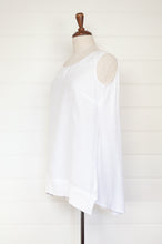 Load image into Gallery viewer, Valia made in Australia white linen and cotton knit Ash tank sleeveless top.