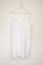 Load image into Gallery viewer, Lace edged cotton slip - white