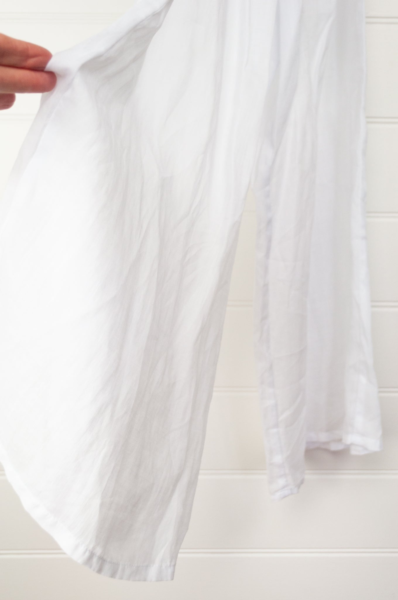 Banana Blue made in Australia fine cotton voile petticoat pants, elastic waist wide leg.