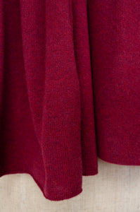 Juniper Hearth pure cashmere scarf in crimson red.