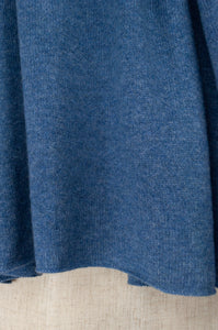 Juniper Hearth pure cashmere scarf in denim blue.