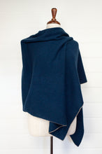 Load image into Gallery viewer, Juniper Hearth ethically made baby yak wool poncho in French navy.