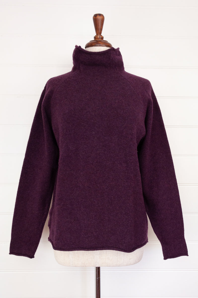 Eribé Corry raglan sweater - Black grape – juniperhearth