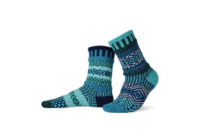 Solmate socks made in the USA from recycled cotton, colour way Evergreen.