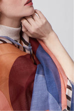 Load image into Gallery viewer, Ma Poesie french scarf, fine wool and silk Forma in rosewood.