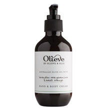 Load image into Gallery viewer, Olieve and Olie lavender, rose geranium and sweet orange hand and body cream, all natural and organic ingredients.