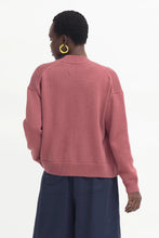 Load image into Gallery viewer, Elk the Label organic cotton v neck button up cardigan in desert rose.