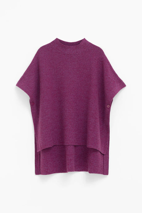 Elk the Label Obal poncho in orchid pink marle.