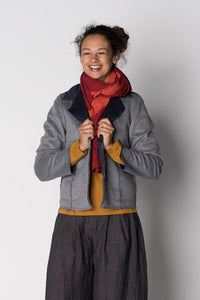 Kimberley Tonkin Marta reversible wool jacket - Charcoal / Grey