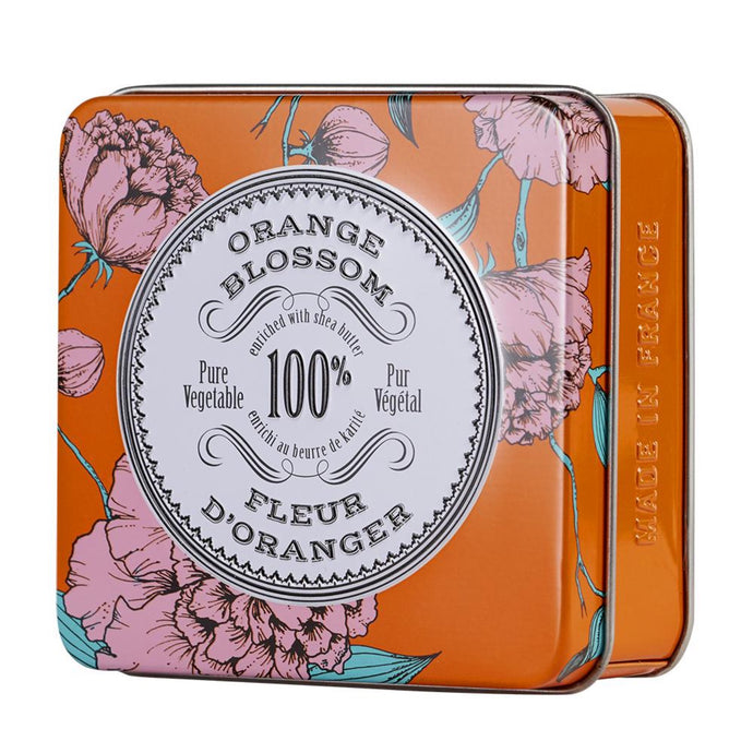 La Chatelaine orange blossom tinned travel soap