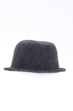 Load image into Gallery viewer, PCNQ charcoal grey wool felt Paola hat. made in Japan.