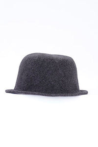 PCNQ charcoal grey wool felt Paola hat. made in Japan.