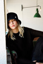 Load image into Gallery viewer, PCNQ Kate hat, winter bucket hat, knitted in black.