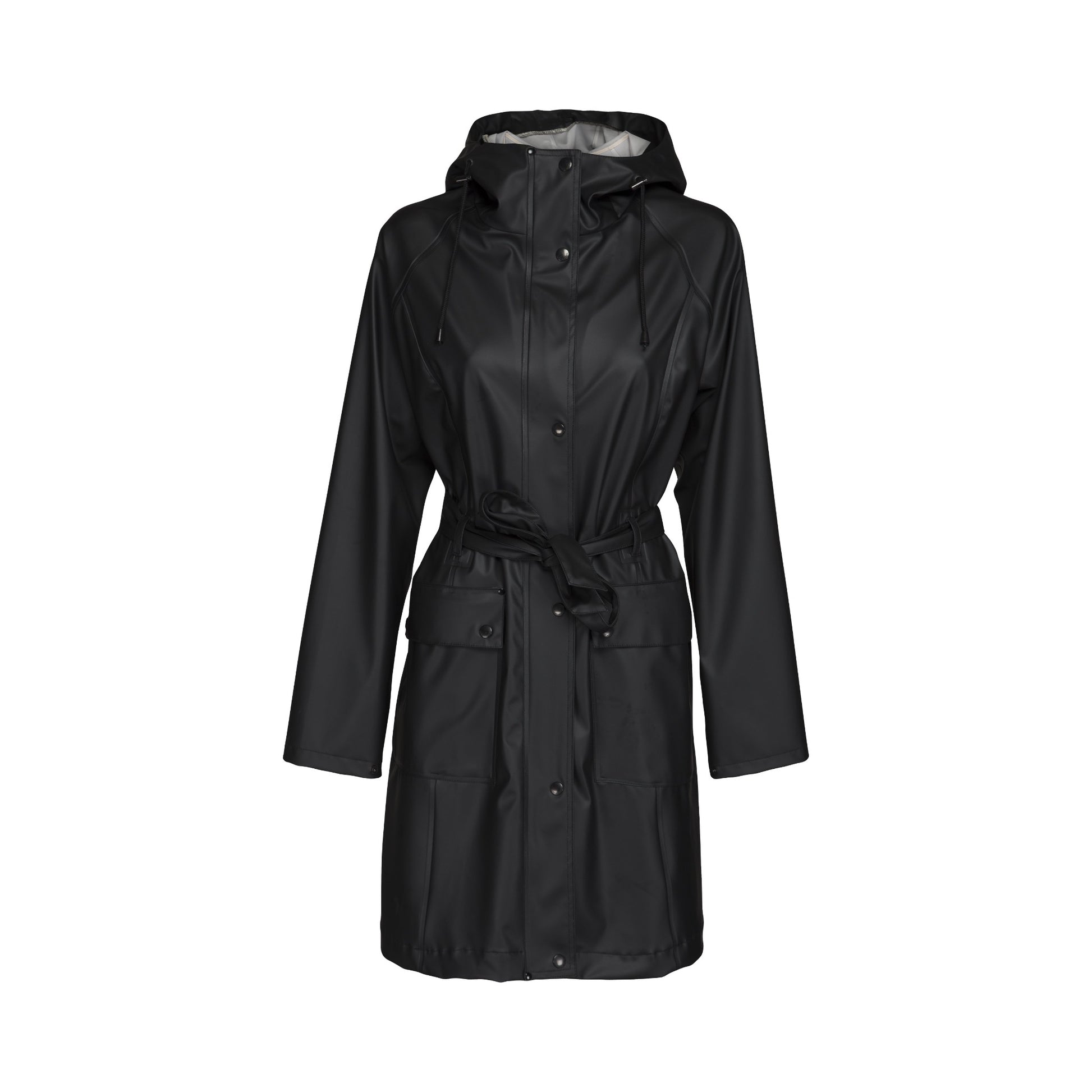 Ilse Jacobsen Rain71 Rain 71 trench style raincoat in Black.