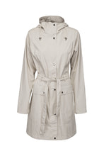 Load image into Gallery viewer, Ilse Jacobsen Rain70 Rain 70 rain coat, trench style with belt, patch pockets and functional hood. Milk Creme - cream.