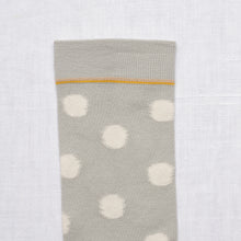 Load image into Gallery viewer, Bonne Maison celadon polka dot spot cotton socks.