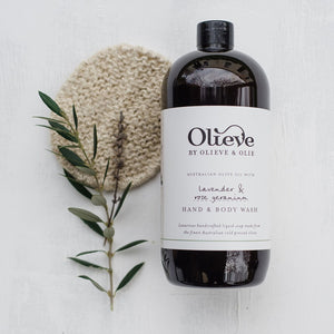 Olieve & Olie - lavender and rose geranium hand and body wash