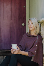 Load image into Gallery viewer, Juniper Hearth baby yak poncho in light plum.