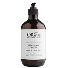 Load image into Gallery viewer, Olieve and Olie wild lemon myrtle hand and body wash, all natural and organic ingredients.