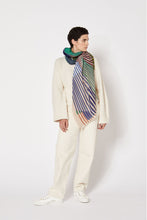 Load image into Gallery viewer, Ma Poesie Sequence wool scarf in passion, multicolour graphic design.