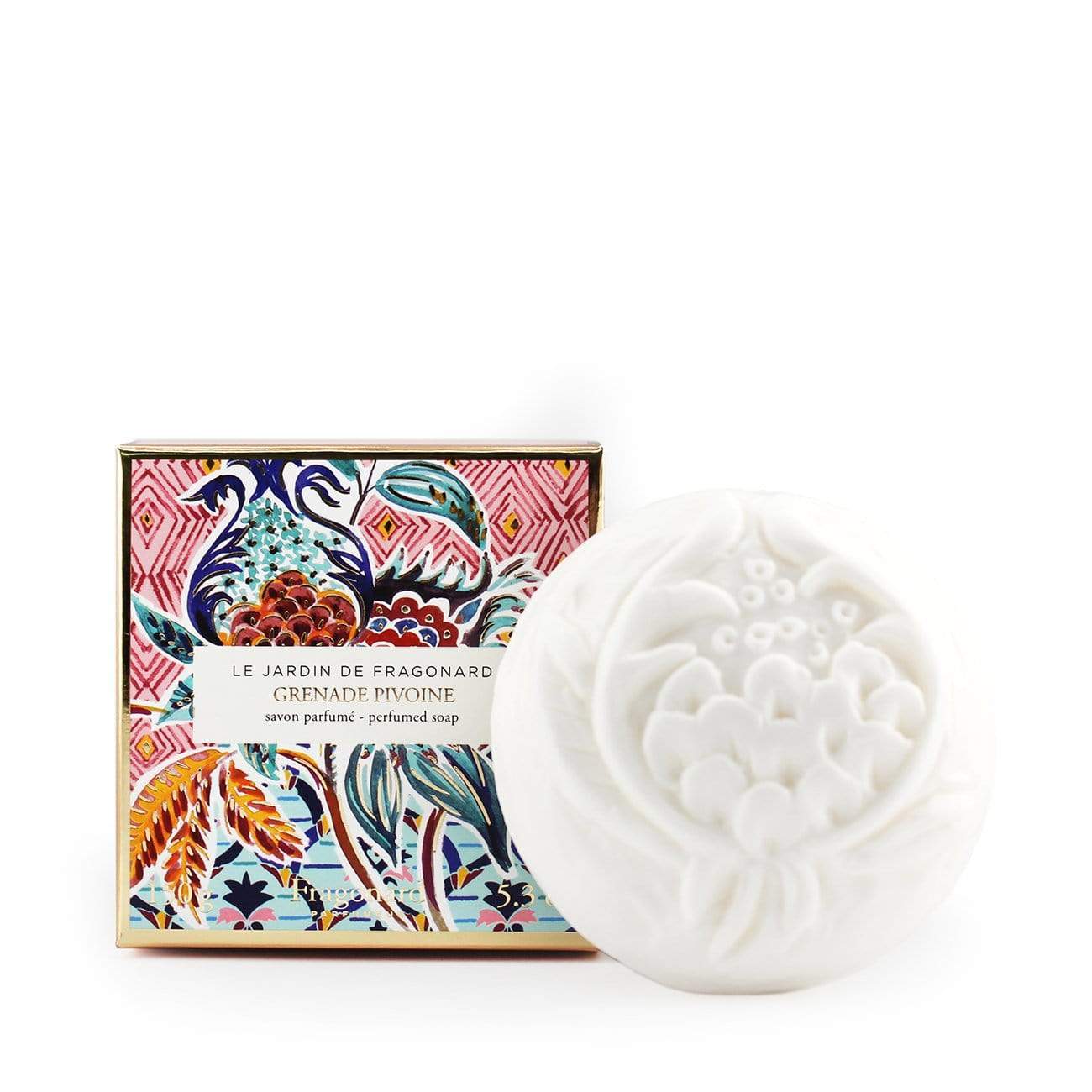 Fragonard French soap Grenade Pivoine grenadine peony in beautiful gift box.