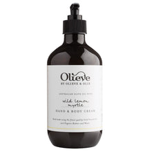 Load image into Gallery viewer, Olieve &amp; Olie wild lemon myrtle natural and organic hand and body cream.