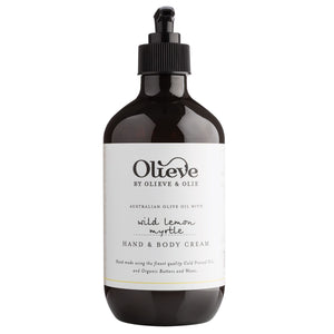 Olieve & Olie wild lemon myrtle natural and organic hand and body cream.